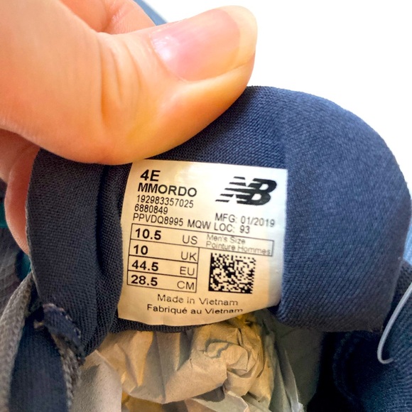 New New Balance Running Course Shoes 10.5 4E X Wide Gray/Blue MMORDO - Picture 11 of 11